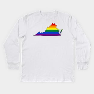 Virginia Pride! Kids Long Sleeve T-Shirt